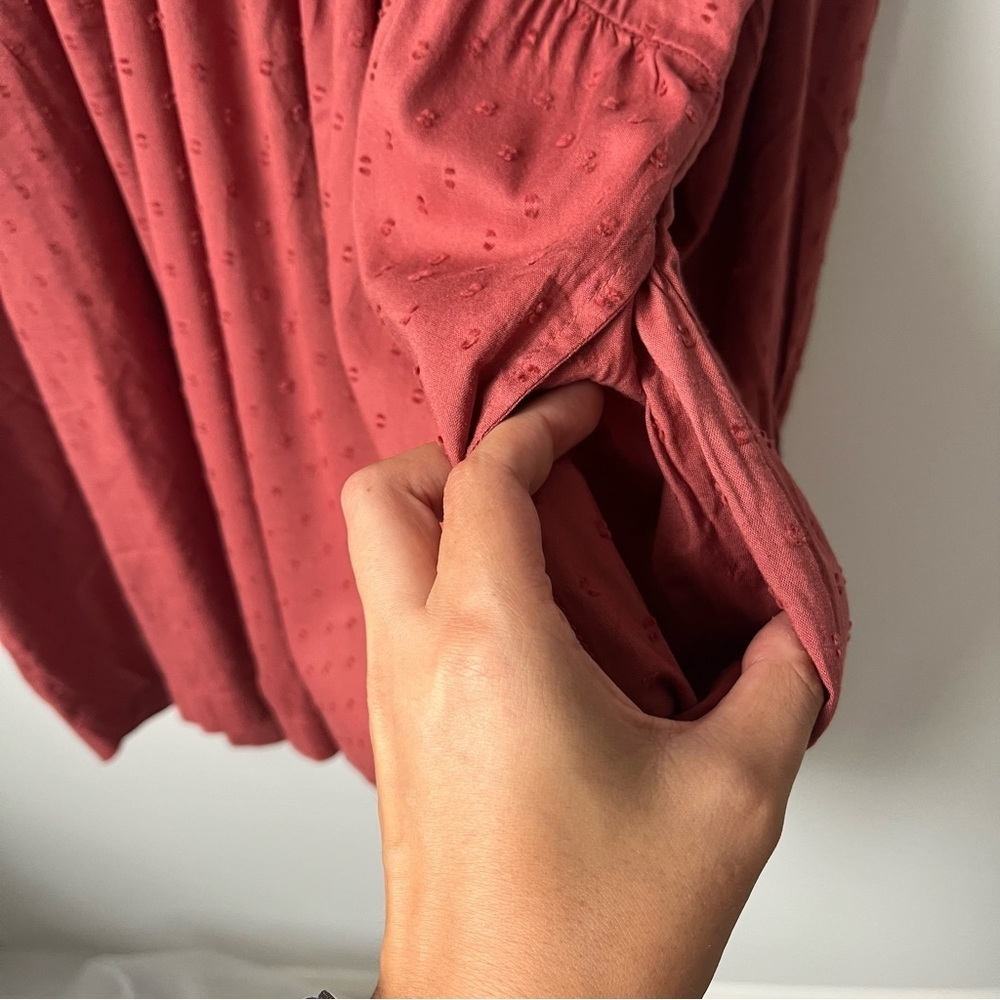 Old Navy Swiss Dot Long Sleeve Unlined V Neck Shift Dress Multiple Sizes - Picture 9 of 12